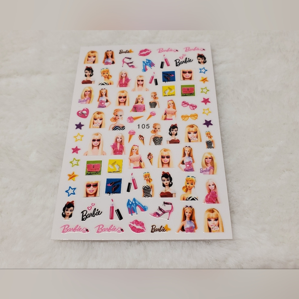 💖10 FOR 20💖New y2k barbie nail decals sheet